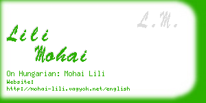 lili mohai business card